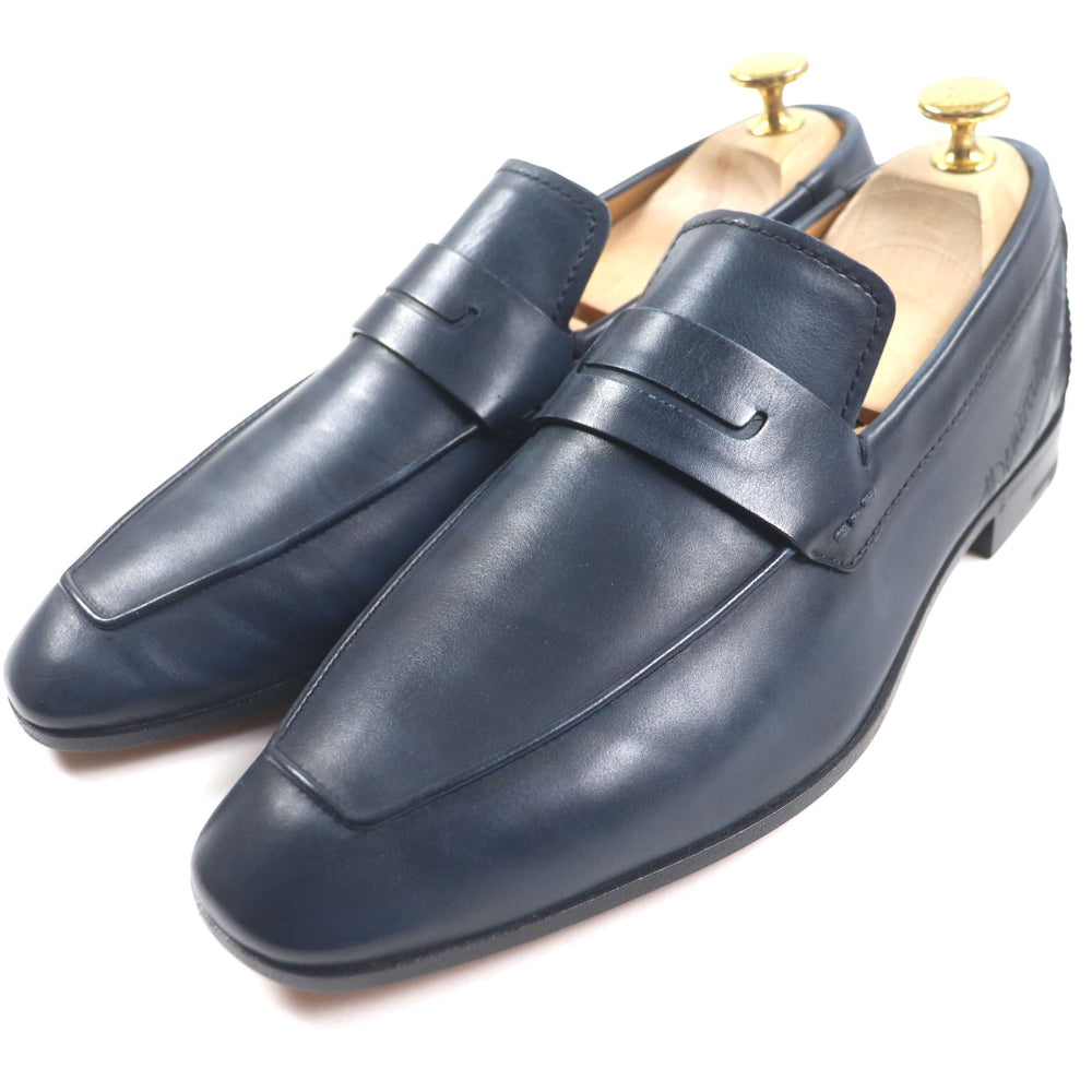 Berluti loafers Main: Venetian leather Navy Lorenzo mens 5 1/2 Used Authentic