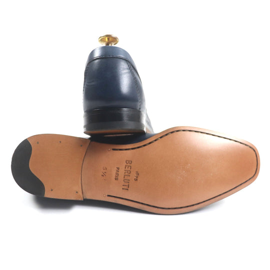 Berluti loafers Main: Venetian leather Navy Lorenzo mens 5 1/2 Used Authentic