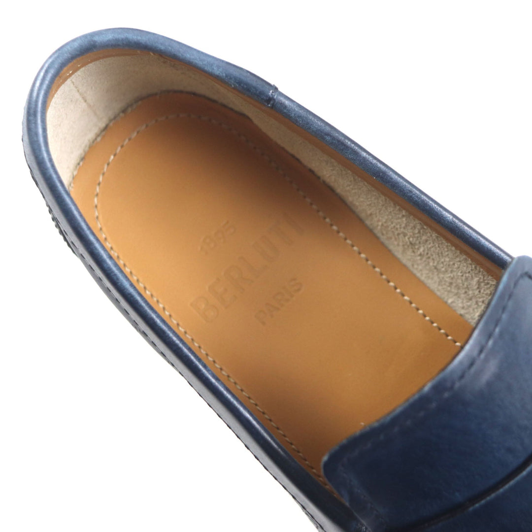 Berluti loafers Main: Venetian leather Navy Lorenzo mens 5 1/2 Used Authentic