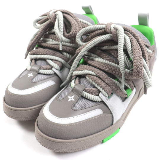 LOUIS VUITTON High cut sneakers Main: Leather, Main: Nylon Gray green LV Skate Line mens 6 Used Authentic