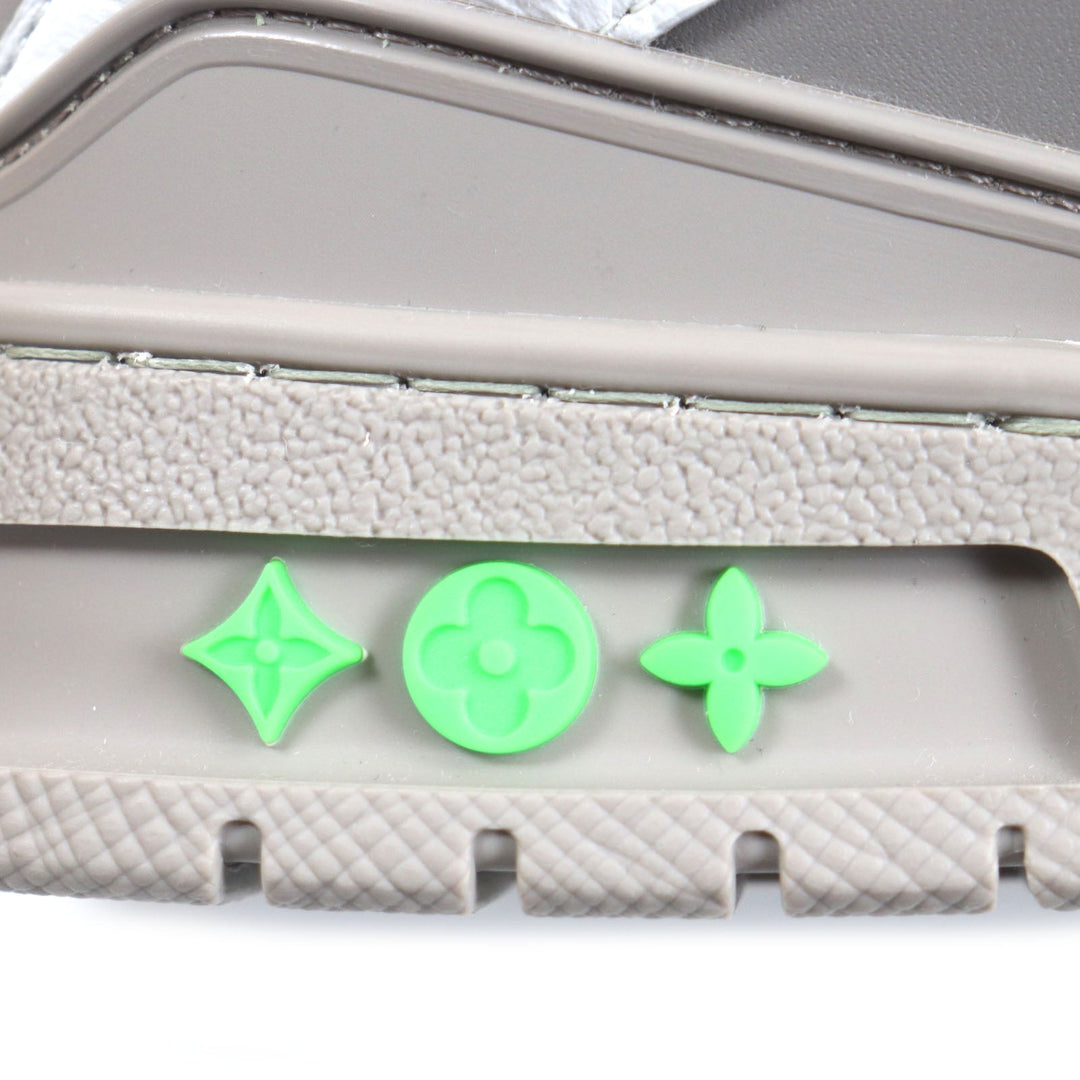 LOUIS VUITTON High cut sneakers Main: Leather, Main: Nylon Gray green LV Skate Line mens 6 Used Authentic