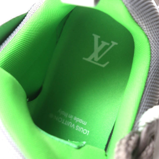 LOUIS VUITTON High cut sneakers Main: Leather, Main: Nylon Gray green LV Skate Line mens 6 Used Authentic