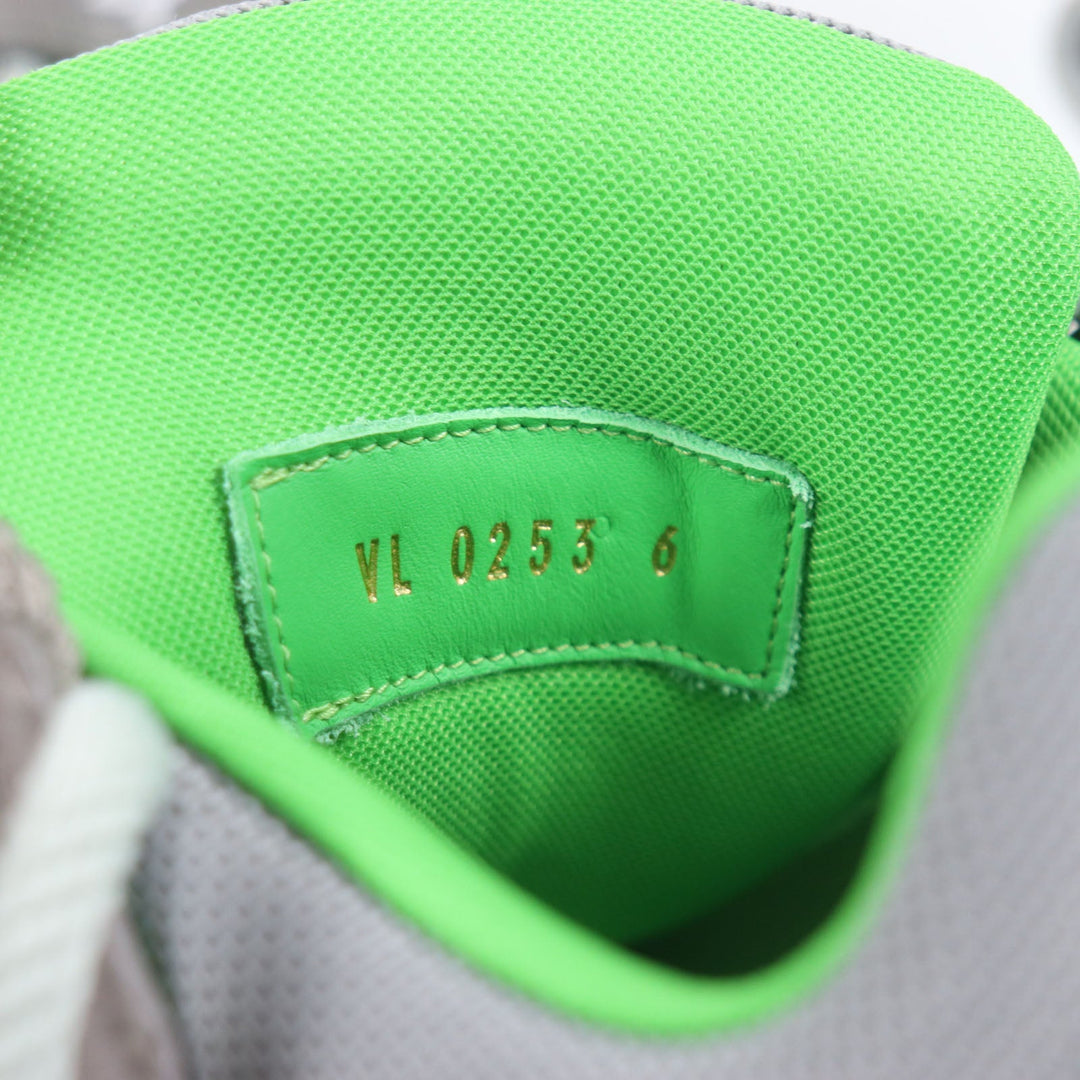 LOUIS VUITTON High cut sneakers Main: Leather, Main: Nylon Gray green LV Skate Line mens 6 Used Authentic