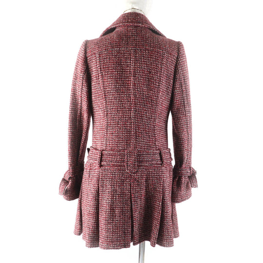 BURBERRY BLUE LABEL coat E1B07-493-15 Outer: 85% wool, Outer: 15% nylon, Lining: polyester Multi Women 38 Used Authentic