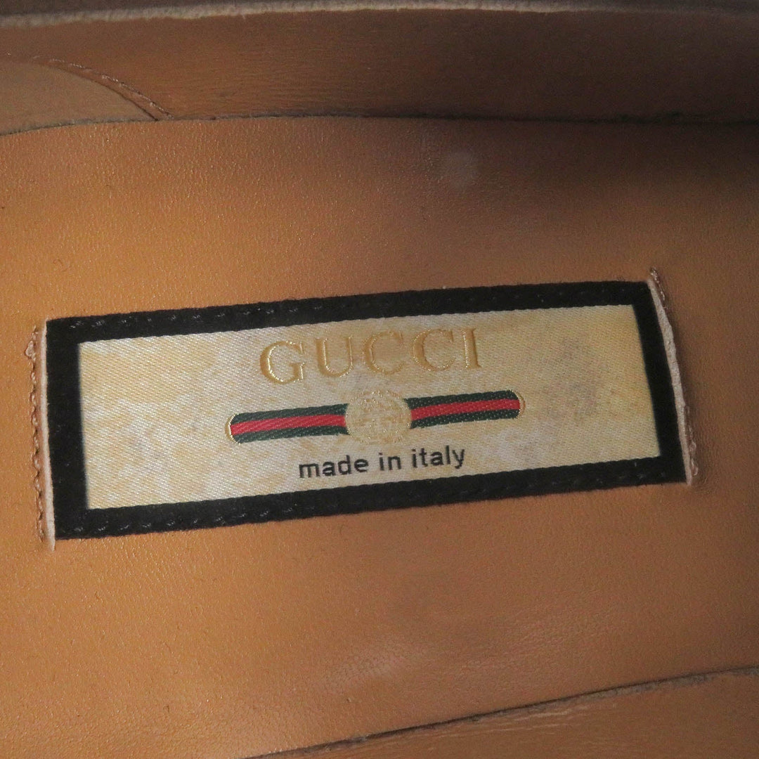 GUCCI loafers 655579 Main: Leather Brown mens 7 Used Authentic