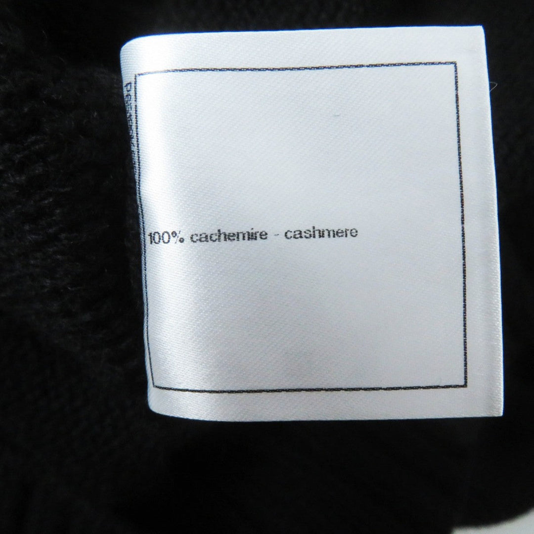 CHANEL knit P65189 Main: 100% cashmere black Women 50 Used Authentic