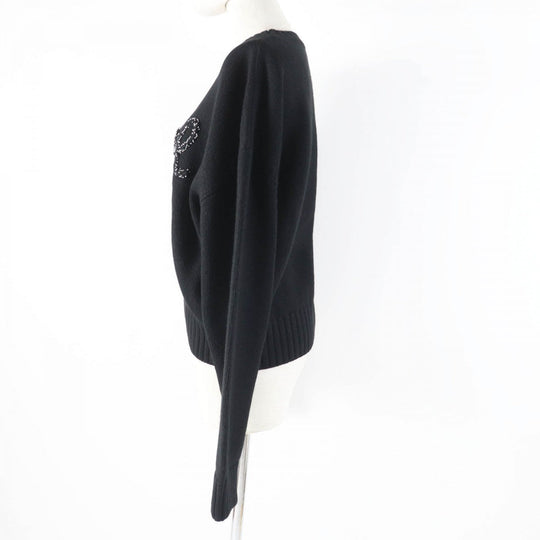CHANEL knit P65189 Main: 100% cashmere black Women 50 Used Authentic