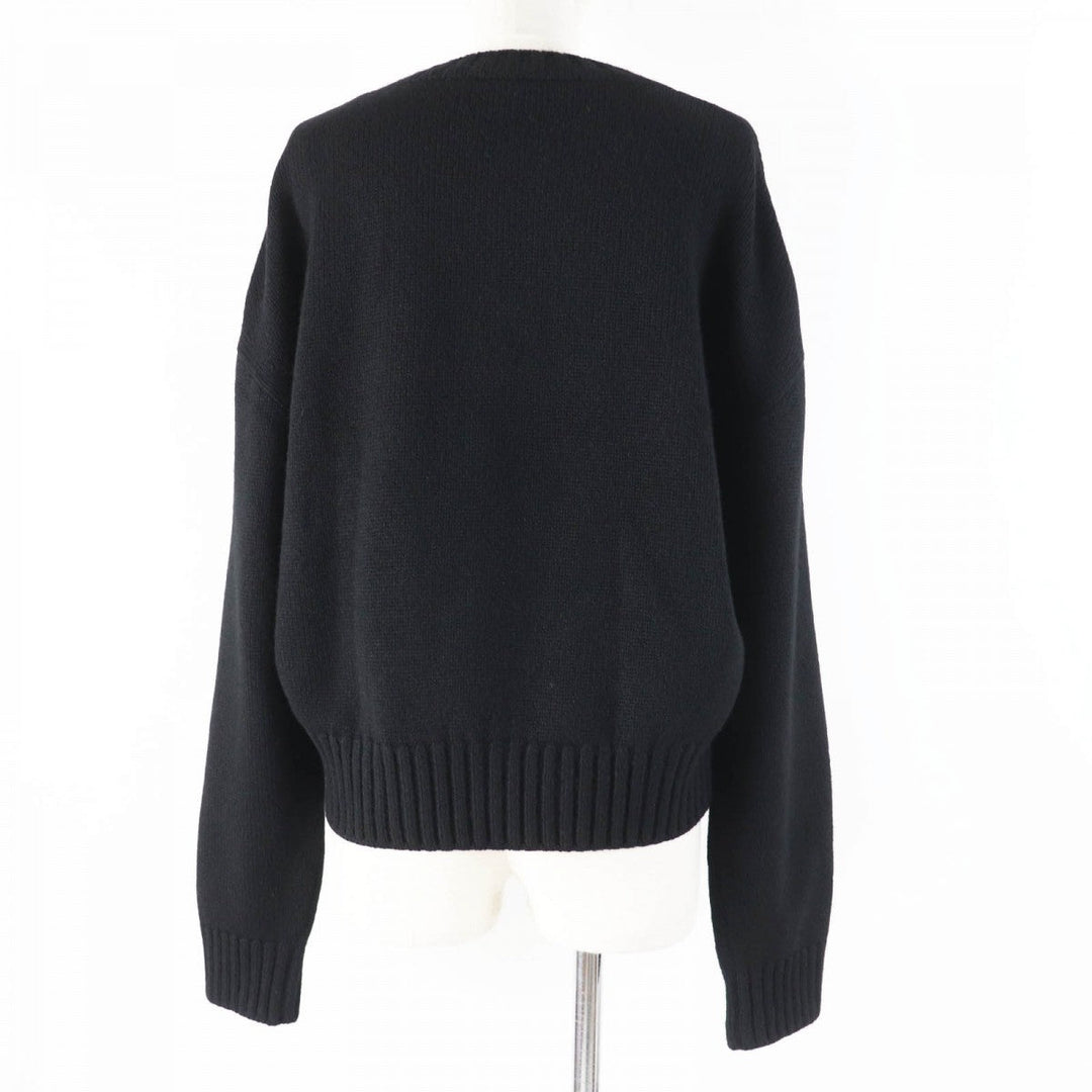 CHANEL knit P65189 Main: 100% cashmere black Women 50 Used Authentic