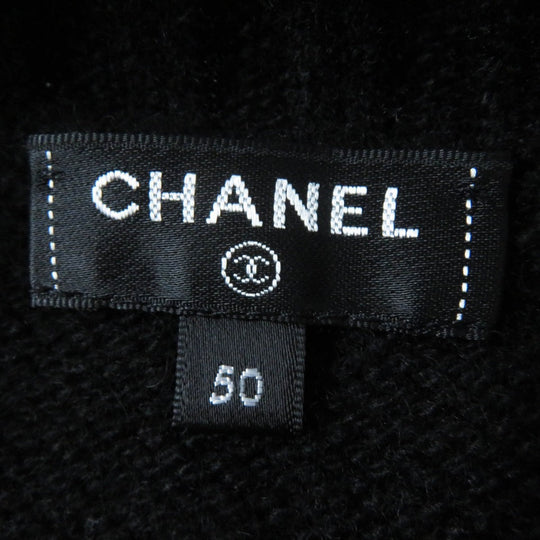 CHANEL knit P65189 Main: 100% cashmere black Women 50 Used Authentic