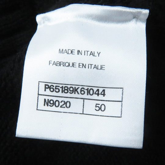 CHANEL knit P65189 Main: 100% cashmere black Women 50 Used Authentic