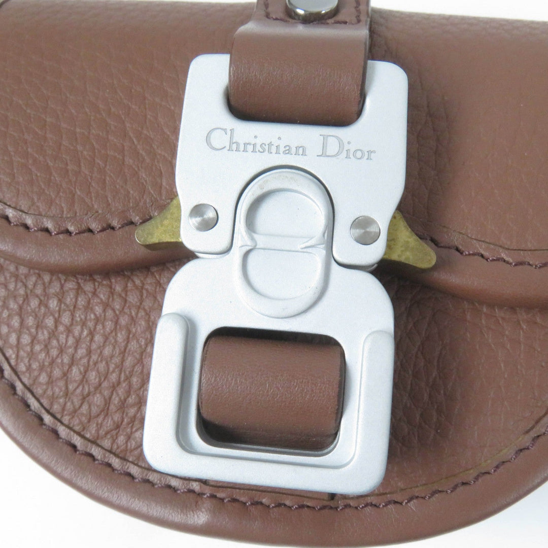 Dior HOMME Pouch 10-BO-0293 Main: Leather Brown Gallop Nano Pouch mens Used Authentic