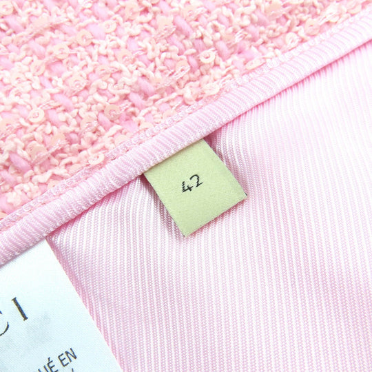 GUCCI Long skirt 760862 Main: 100% silk, Main: 62% cotton, Main: 29% wool, Main: 9% nylon, Lining: 100% rayon pink Women 42 Used Authentic