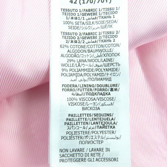 GUCCI Long skirt 760862 Main: 100% silk, Main: 62% cotton, Main: 29% wool, Main: 9% nylon, Lining: 100% rayon pink Women 42 Used Authentic