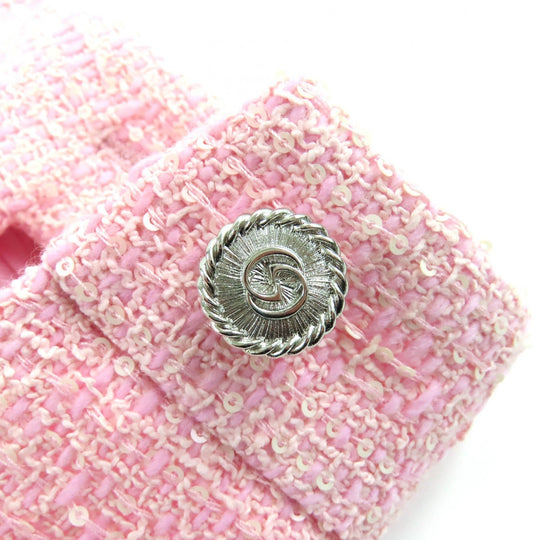 GUCCI Long skirt 760862 Main: 100% silk, Main: 62% cotton, Main: 29% wool, Main: 9% nylon, Lining: 100% rayon pink Women 42 Used Authentic