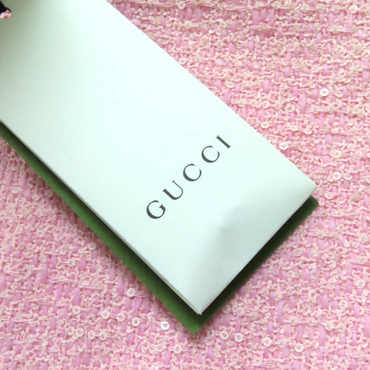 GUCCI Long skirt 760862 Main: 100% silk, Main: 62% cotton, Main: 29% wool, Main: 9% nylon, Lining: 100% rayon pink Women 42 Used Authentic