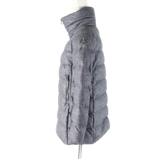 MONCLER Down jacket Outer: 75% wool, Outer: 13% polyester, Outer: 12% nylon, Lining: 100% nylon, Filling: 90% down gray TORCON Women Zero size Used Authentic