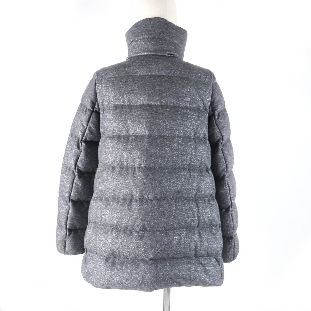 MONCLER Down jacket Outer: 75% wool, Outer: 13% polyester, Outer: 12% nylon, Lining: 100% nylon, Filling: 90% down gray TORCON Women Zero size Used Authentic