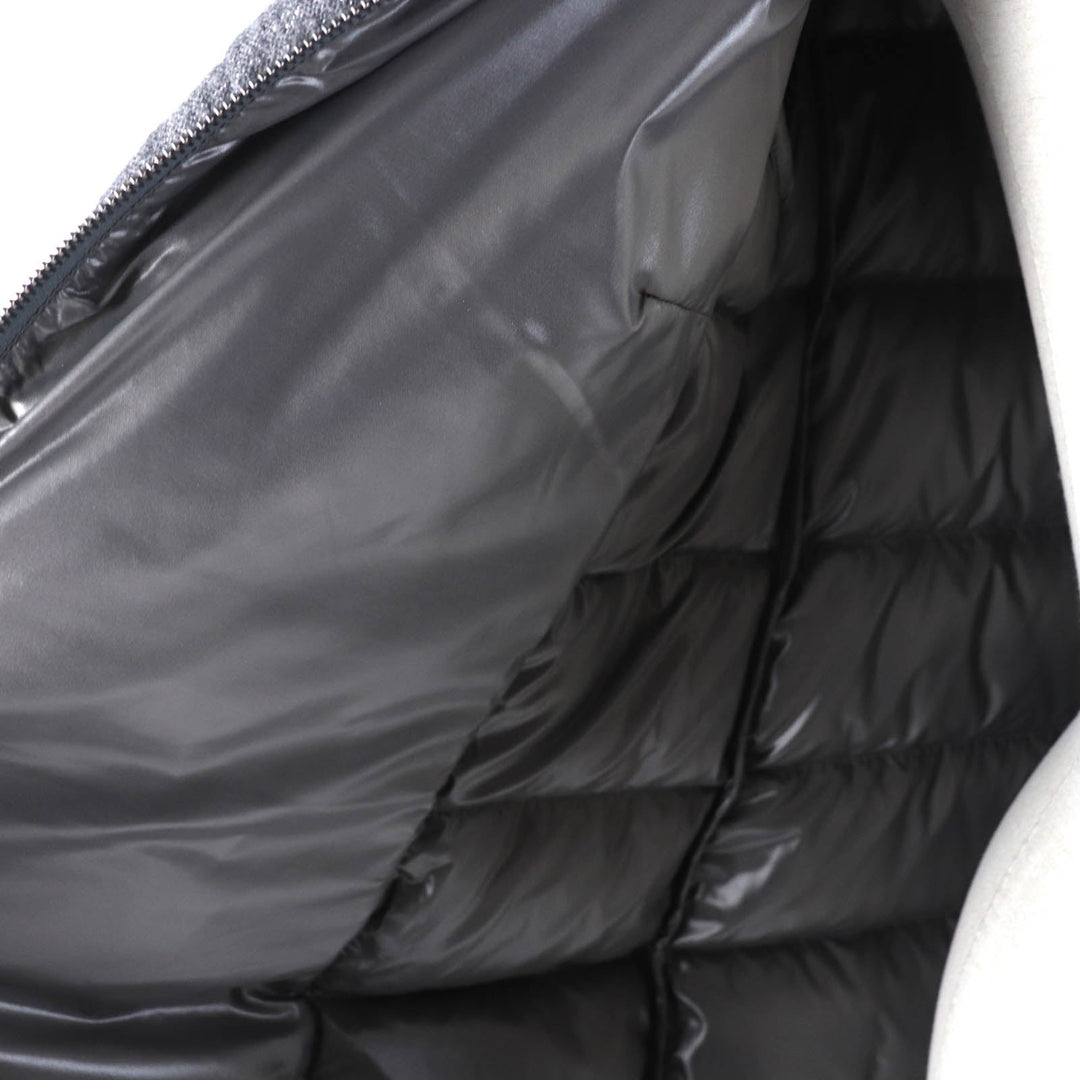 MONCLER Down jacket Outer: 75% wool, Outer: 13% polyester, Outer: 12% nylon, Lining: 100% nylon, Filling: 90% down gray TORCON Women Zero size Used Authentic