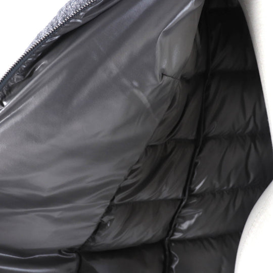 MONCLER Down jacket Outer: 75% wool, Outer: 13% polyester, Outer: 12% nylon, Lining: 100% nylon, Filling: 90% down gray TORCON Women Zero size Used Authentic