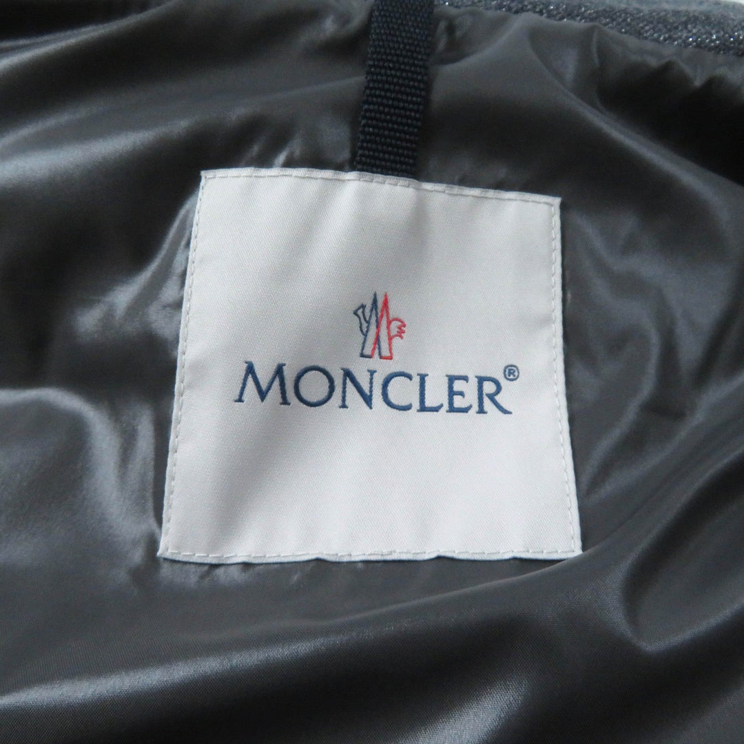 MONCLER Down jacket Outer: 75% wool, Outer: 13% polyester, Outer: 12% nylon, Lining: 100% nylon, Filling: 90% down gray TORCON Women Zero size Used Authentic