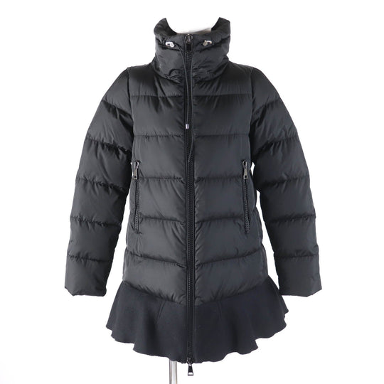 MONCLER down coat Outer: 100% nylon, Part: 75% wool, Part: 25% nylon, Lining: 100% nylon, Part: 100% nylon black VIBURNUM Women 00 Used Authentic