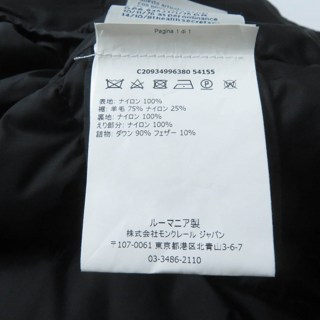 MONCLER down coat Outer: 100% nylon, Part: 75% wool, Part: 25% nylon, Lining: 100% nylon, Part: 100% nylon black VIBURNUM Women 00 Used Authentic