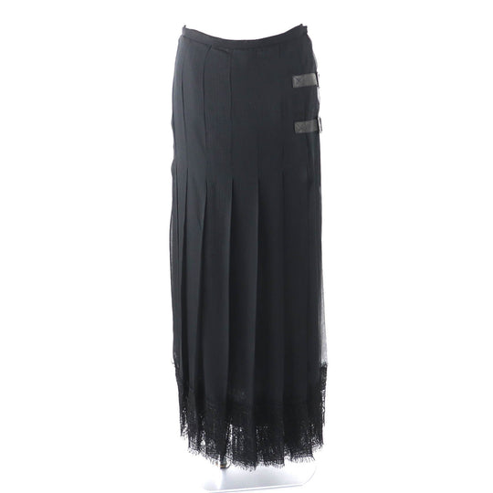 CHANEL Wrap skirt P46380 Main: 100% silk, part: 50% cotton, part: 34% rayon, part: 16% nylon black Women 38 Used Authentic