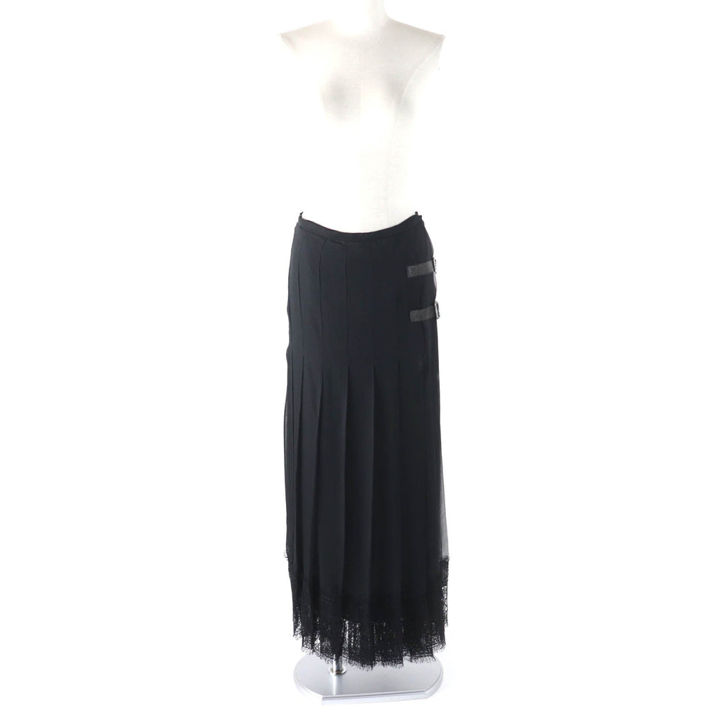 CHANEL Wrap skirt P46380 Main: 100% silk, part: 50% cotton, part: 34% rayon, part: 16% nylon black Women 38 Used Authentic
