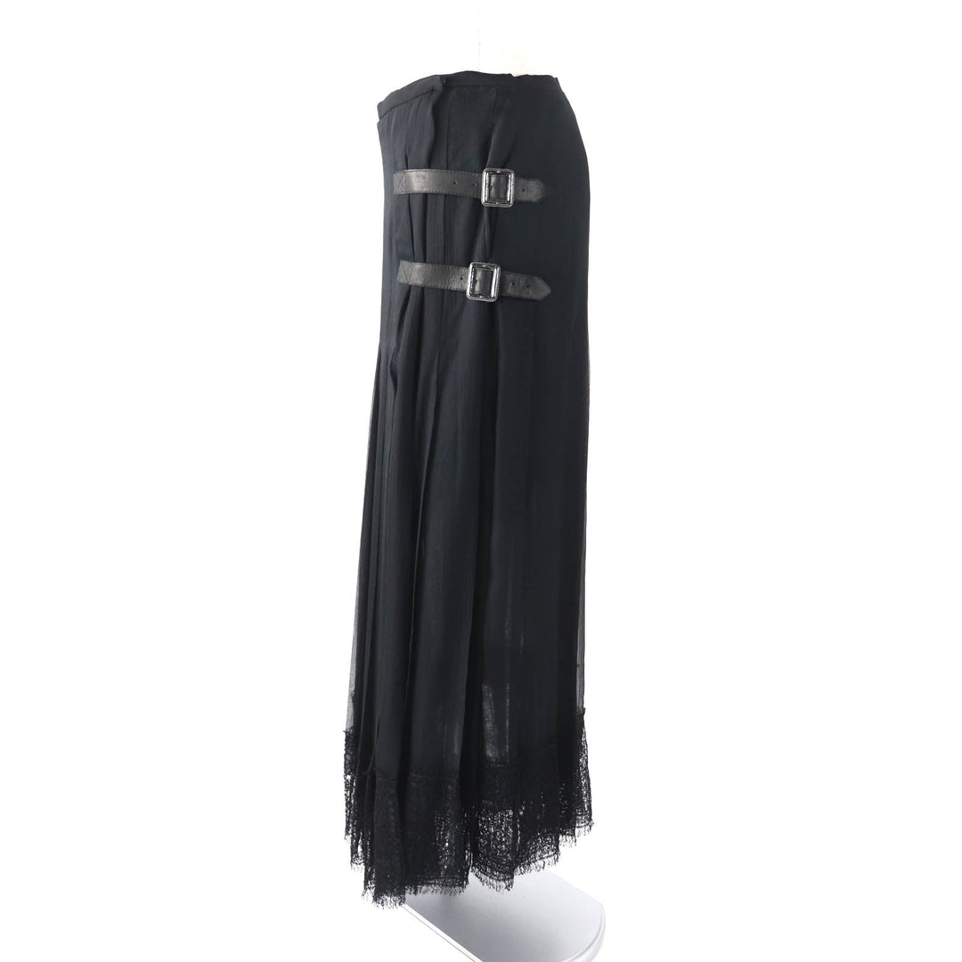 CHANEL Wrap skirt P46380 Main: 100% silk, part: 50% cotton, part: 34% rayon, part: 16% nylon black Women 38 Used Authentic