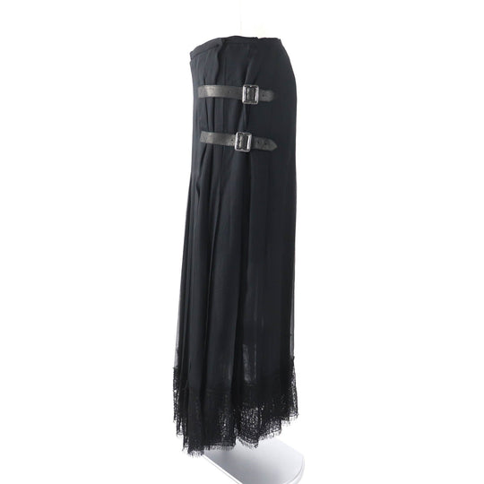 CHANEL Wrap skirt P46380 Main: 100% silk, part: 50% cotton, part: 34% rayon, part: 16% nylon black Women 38 Used Authentic