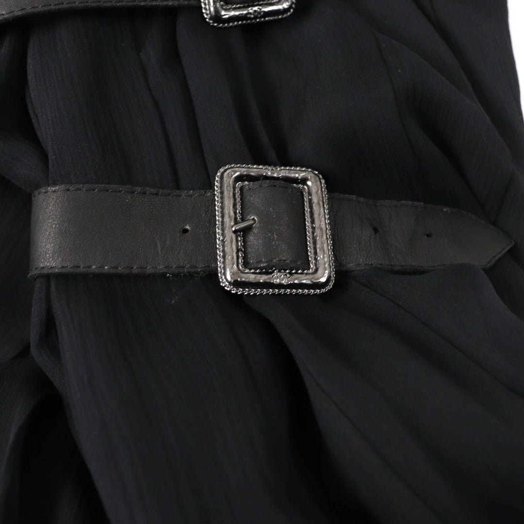 CHANEL Wrap skirt P46380 Main: 100% silk, part: 50% cotton, part: 34% rayon, part: 16% nylon black Women 38 Used Authentic