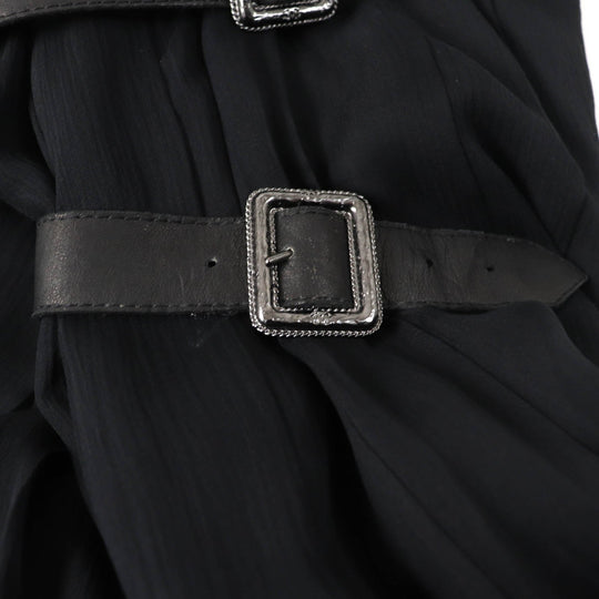 CHANEL Wrap skirt P46380 Main: 100% silk, part: 50% cotton, part: 34% rayon, part: 16% nylon black Women 38 Used Authentic