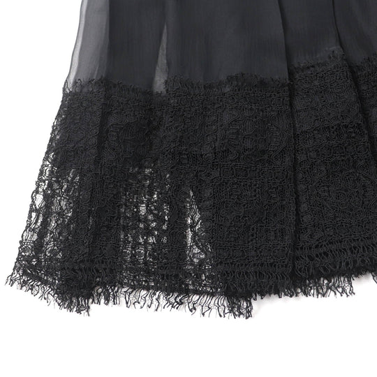 CHANEL Wrap skirt P46380 Main: 100% silk, part: 50% cotton, part: 34% rayon, part: 16% nylon black Women 38 Used Authentic