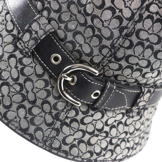 COACH hat 2793 Outer: 70% polyester, Outer: 30% cotton, Lining: 100% polyester Black Grey Women Used Authentic