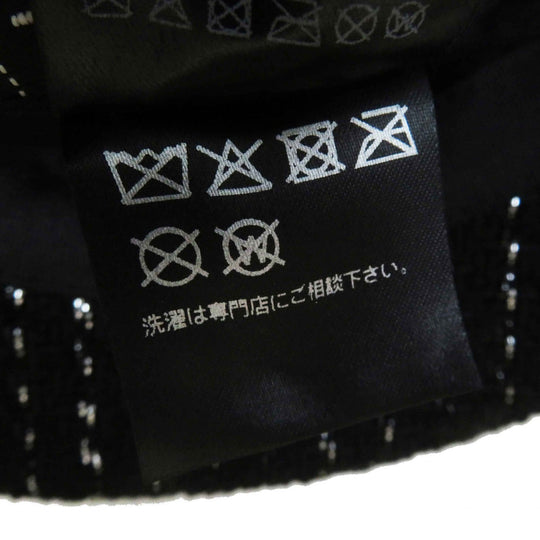 CHANEL Casquette 23P Outer: 82% cotton, Outer: 18% polyester, Lining: 100% cotton, Part: 100% metal Black Silver Women M Used Authentic