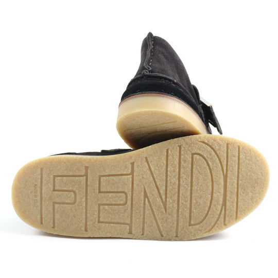 FENDI boots FL1499 Main: Suede leather Dark brown mens 5 Used Authentic