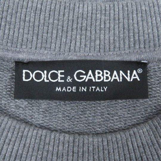 DOLCE&GABBANA sweat Main: 95% cotton, Main: 5% elastane gray mens 46 Used Authentic