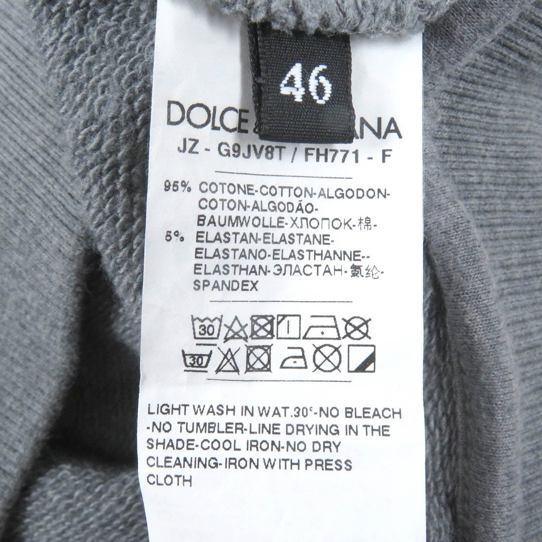 DOLCE&GABBANA sweat Main: 95% cotton, Main: 5% elastane gray mens 46 Used Authentic