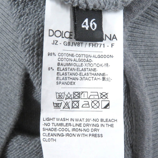 DOLCE&GABBANA sweat Main: 95% cotton, Main: 5% elastane gray mens 46 Used Authentic