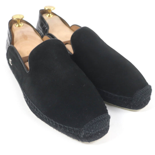 Christian Louboutin Slip-on Main: Suede leather black mens 41 Used Authentic