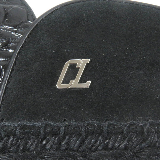 Christian Louboutin Slip-on Main: Suede leather black mens 41 Used Authentic