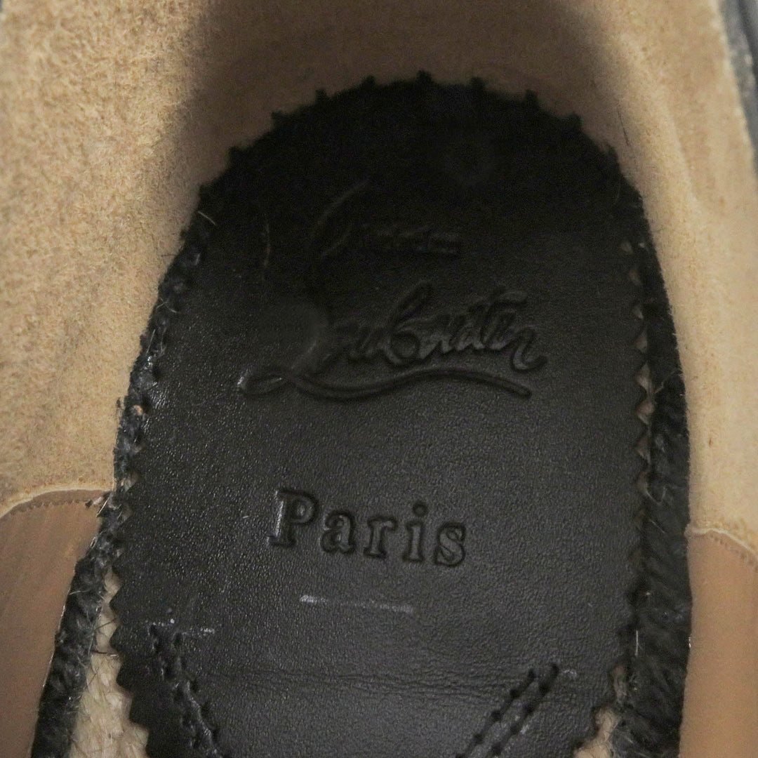 Christian Louboutin Slip-on Main: Suede leather black mens 41 Used Authentic