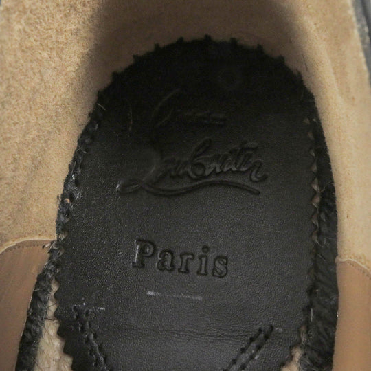 Christian Louboutin Slip-on Main: Suede leather black mens 41 Used Authentic