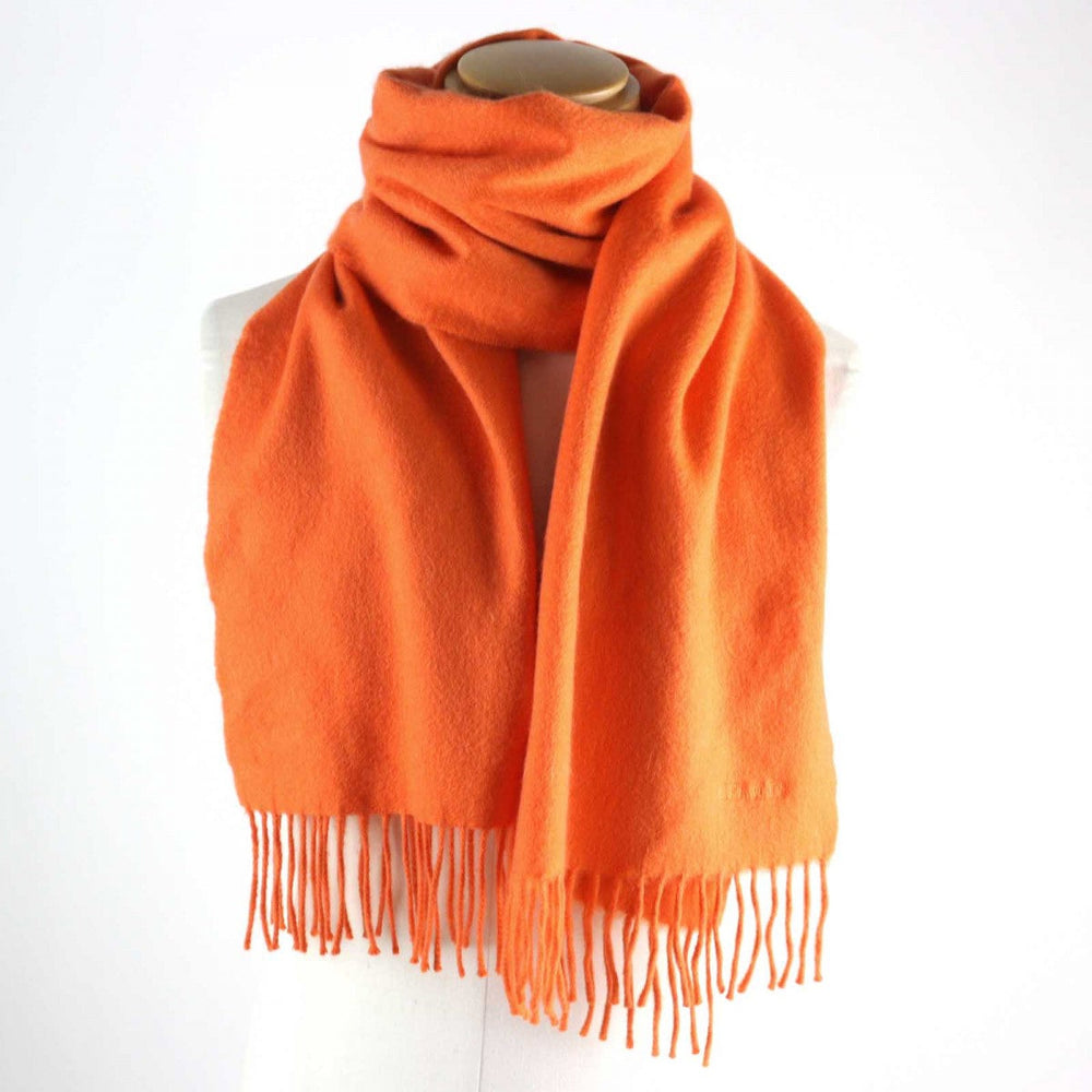 HERMES Scarf Main: 100% cashmere Orange mens Used Authentic