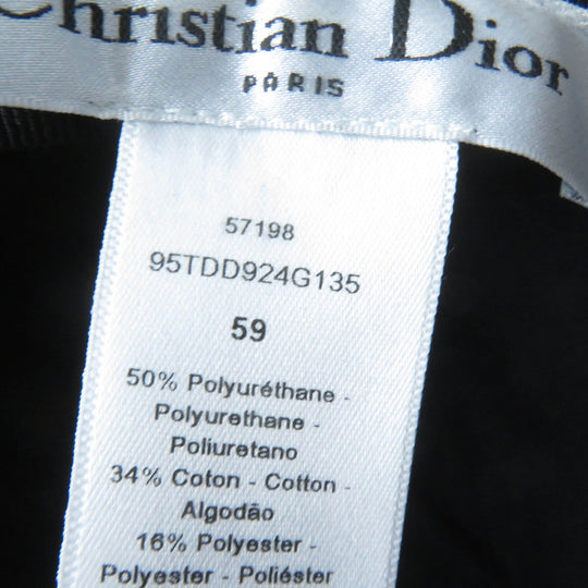 Christian Dior hat 95TDD924G135 Main: 50% polyurethane, Main: 34% cotton, Main: 16% polyester, Lining: 100% cotton, Part: 100% nylon black Women Used Authentic