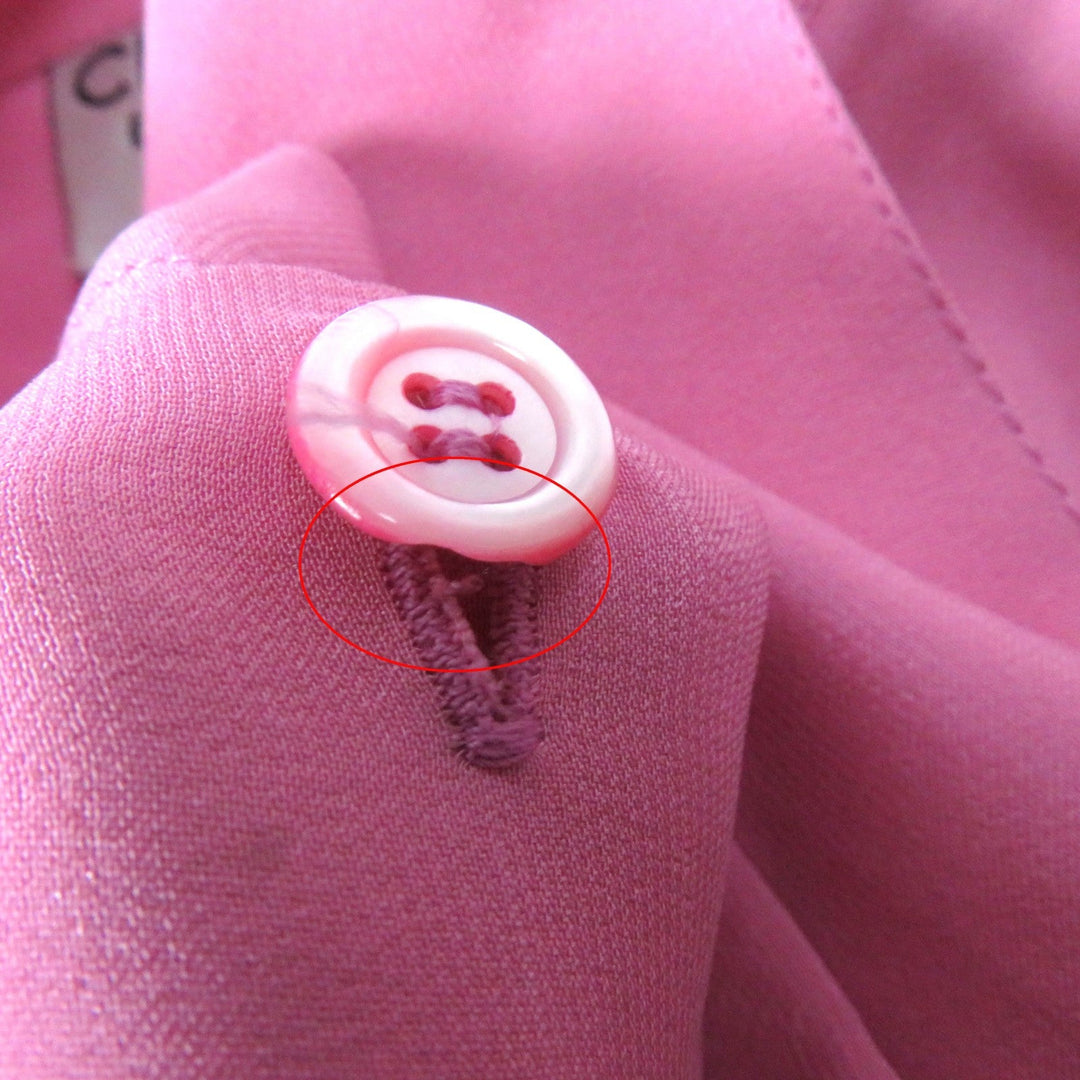 CHANEL Long sleeve shirt silk pink No size listed