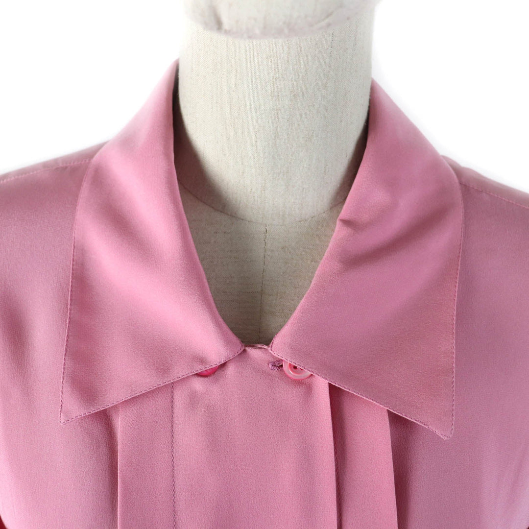 CHANEL Long sleeve shirt silk pink No size listed
