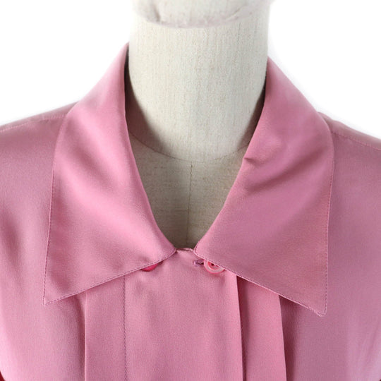 CHANEL Long sleeve shirt silk pink No size listed