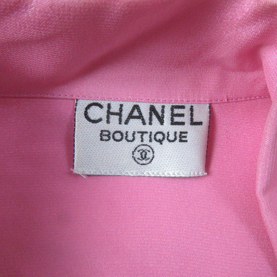 CHANEL Long sleeve shirt silk pink No size listed
