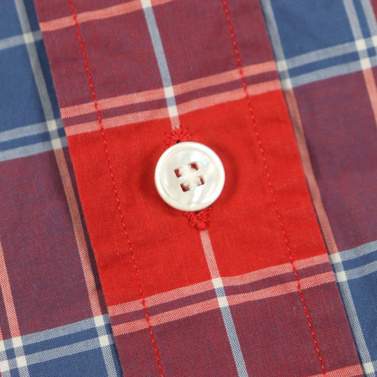 LOUIS VUITTON Short sleeve shirt HBS14WB00 Main: 100% cotton Red mens XL Used Authentic